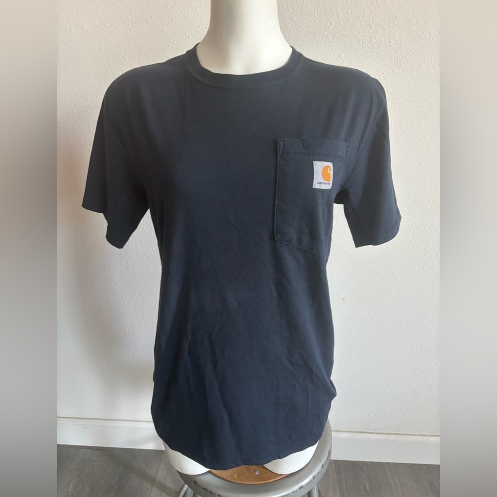 Carhartt Men's Navy Short Sleeve Pocket Tee